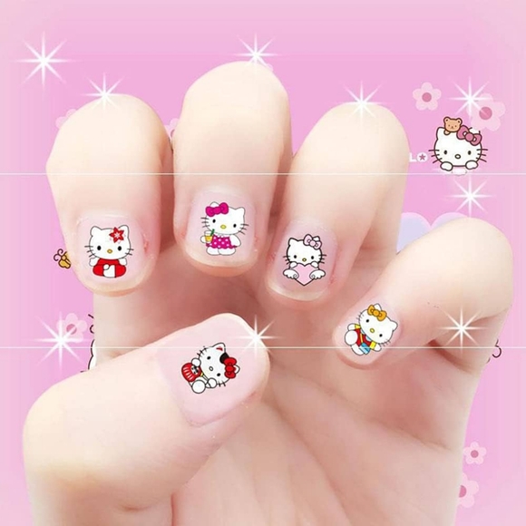 NWT THE CRÈME SHOP × HELLO KITTY 50 NAIL ART DECAL STICKERS + CLEAR NP - Picture 15 of 16